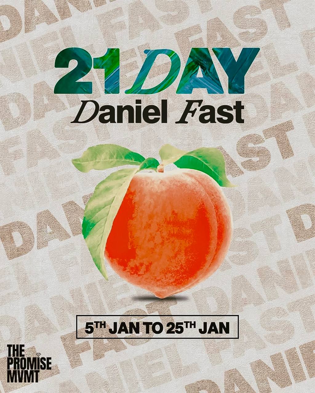 21 day Daniel Fast 5th Jan - 25th Jan